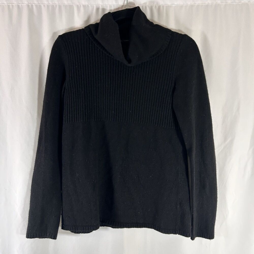 Banana Republic Cashmere Wool Blend Sweater Women's Small Black Turtleneck
